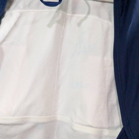 US Polo Assn. Women's Floral Long Sleeve Swimsuit, Navy, Size M (7-9), Tie Back - Picture 11 of 16